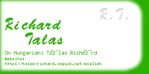 richard talas business card